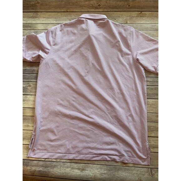 Peter Millar Shirt Mens Extra Large Purple Striped Summer Comfort Golf Polo XL - Picture 8 of 8
